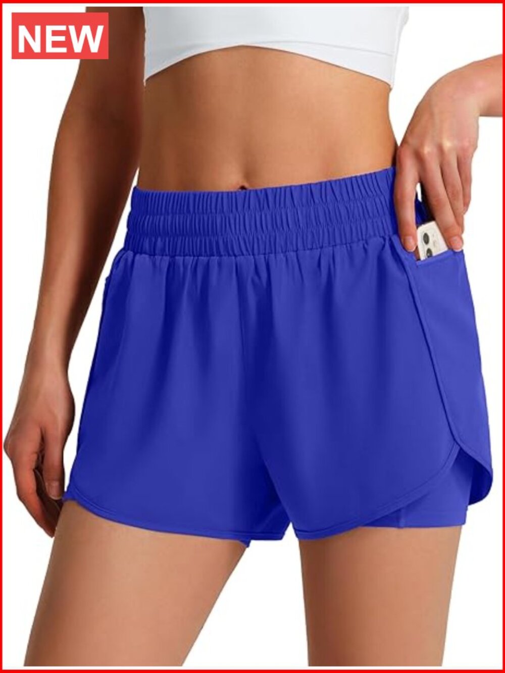 Quick Dry Running Shorts with Liner & Phone Pockets - Picture 1 of 6
